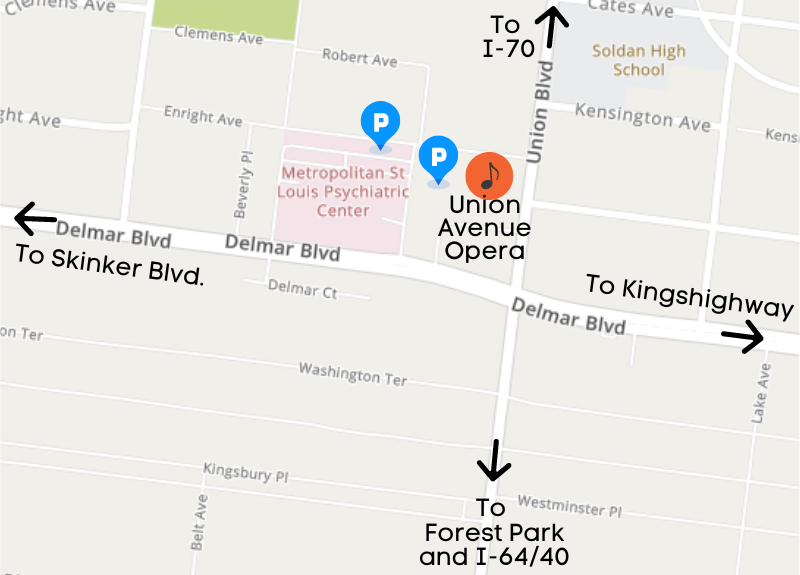 Map to Union Avenue Opera